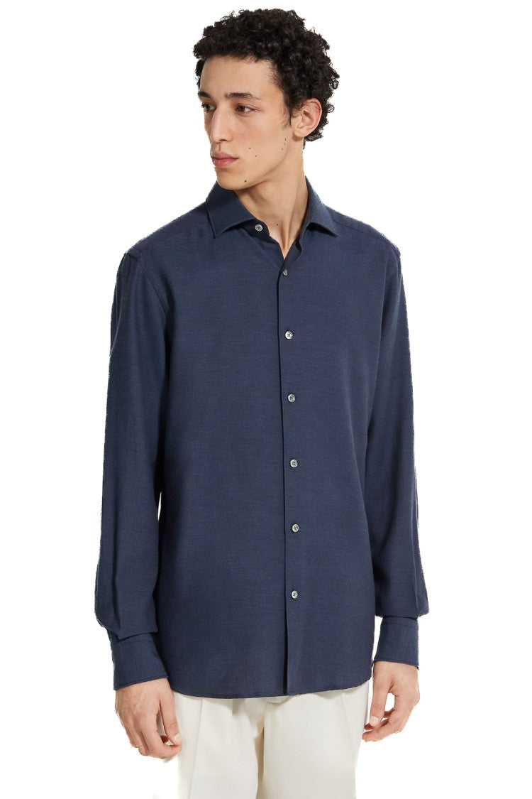 Zegna Cashco Cotton And Cashmere Shirt