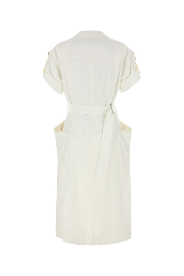Bottega Veneta White Viscose Blend Dress