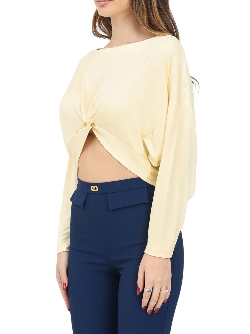 Elisabetta Franchi Yellow Stretch Viscose Women Blouse