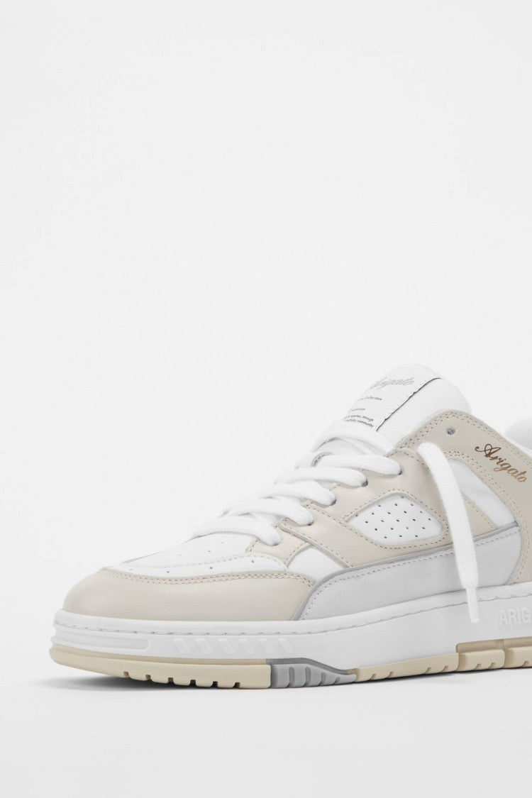 Axel Arigato Area Lo Sneakers In White/Beige/Grey