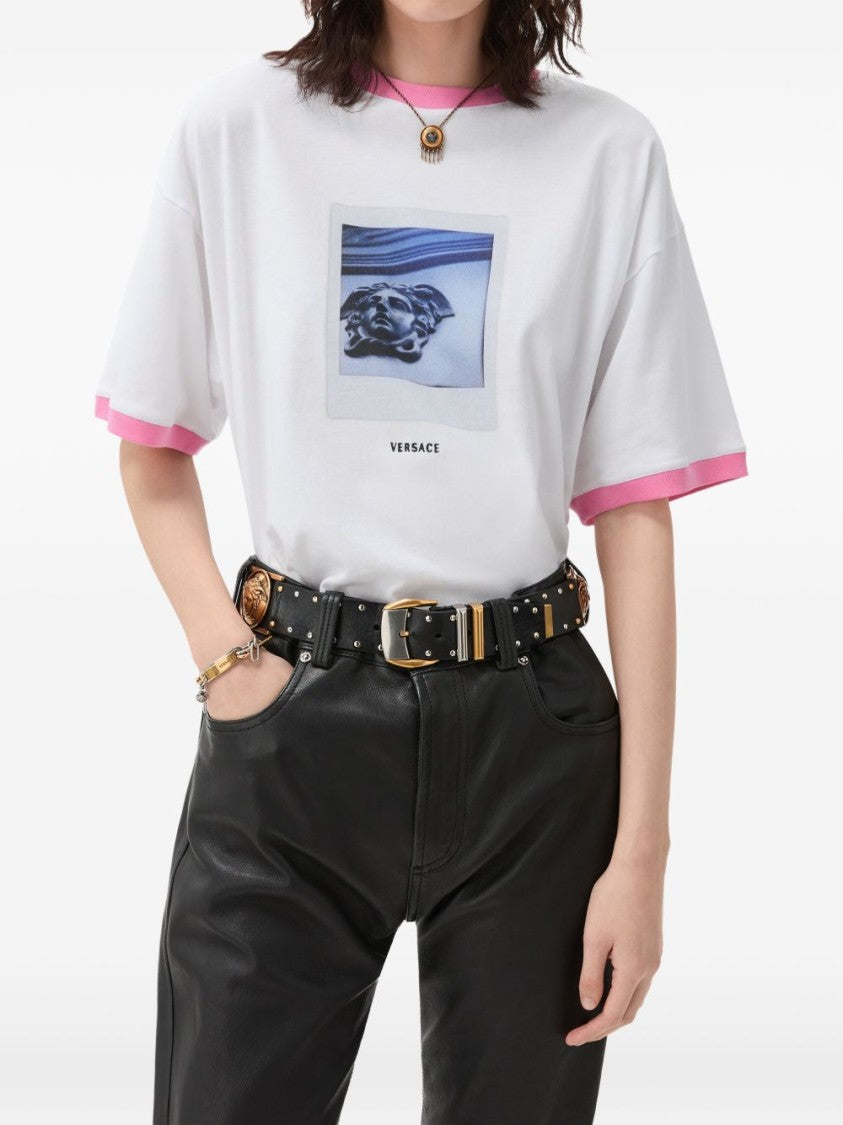 Versace Multicolor Medusa Head Graphic Print T-Shirt