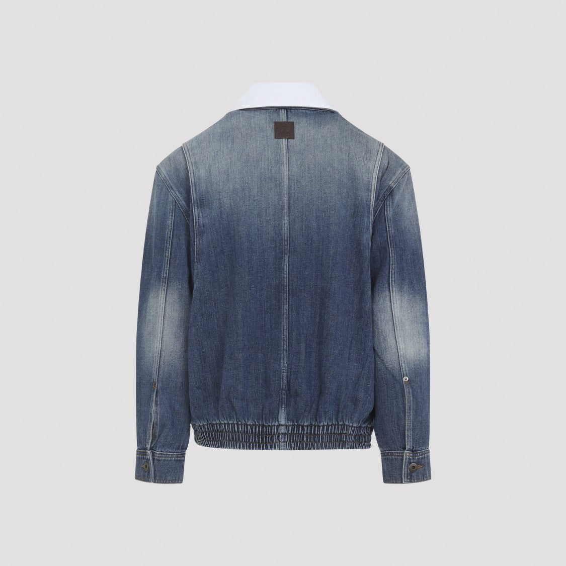 Loewe Bleached Blue Cotton Denim Jacket With Contrast Collar