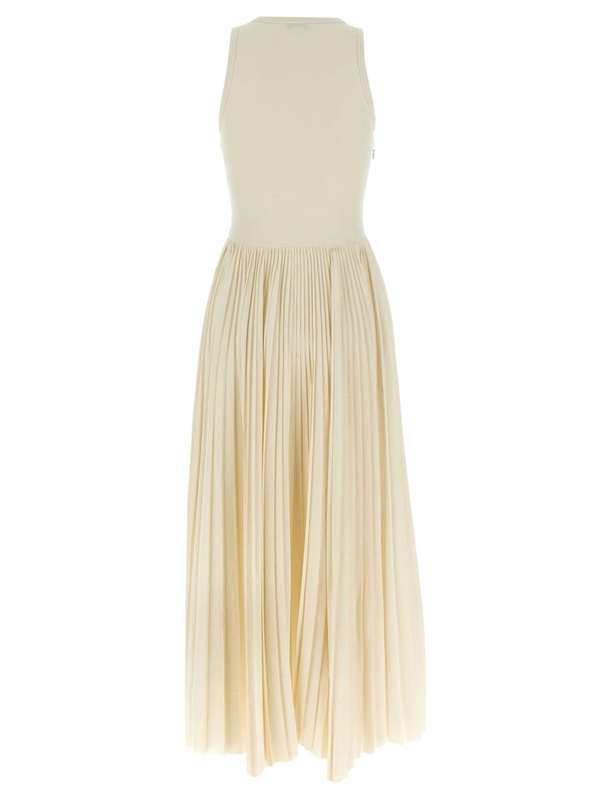 Mcqueen Pleated Cotton Jersey Asymmetrical Dress