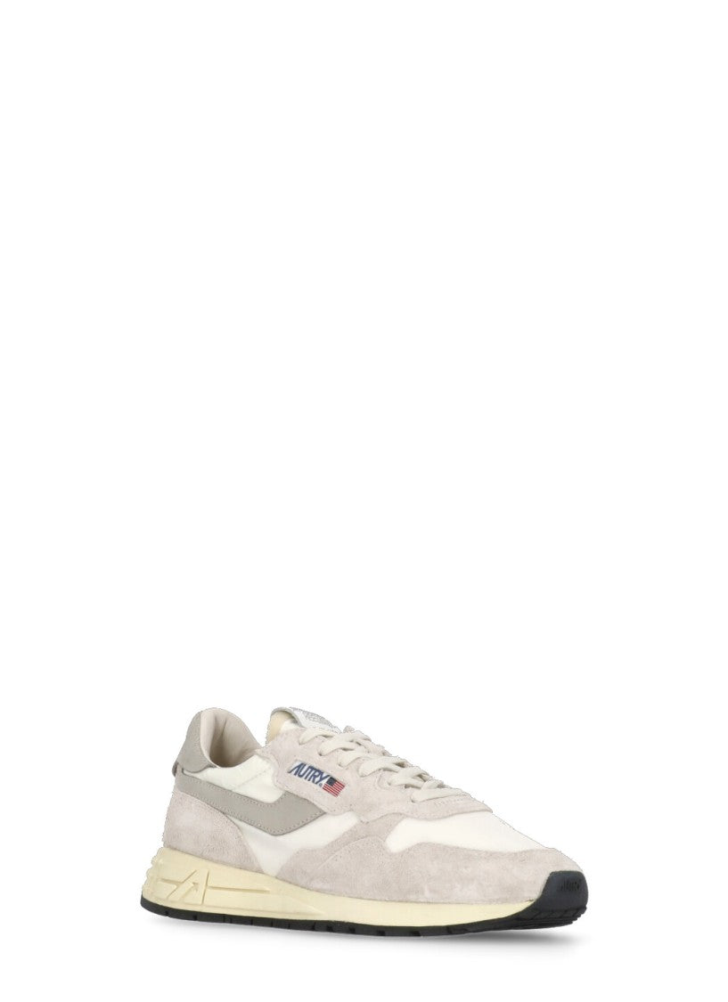Autry Ivory Pebbled Leather Sneakers