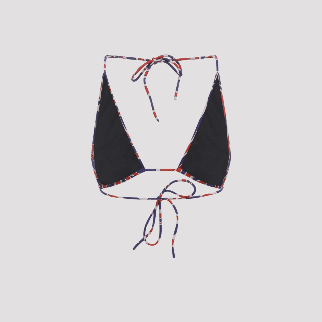 Pucci Abstract Triangle Bikini Top With Adjustable Ties