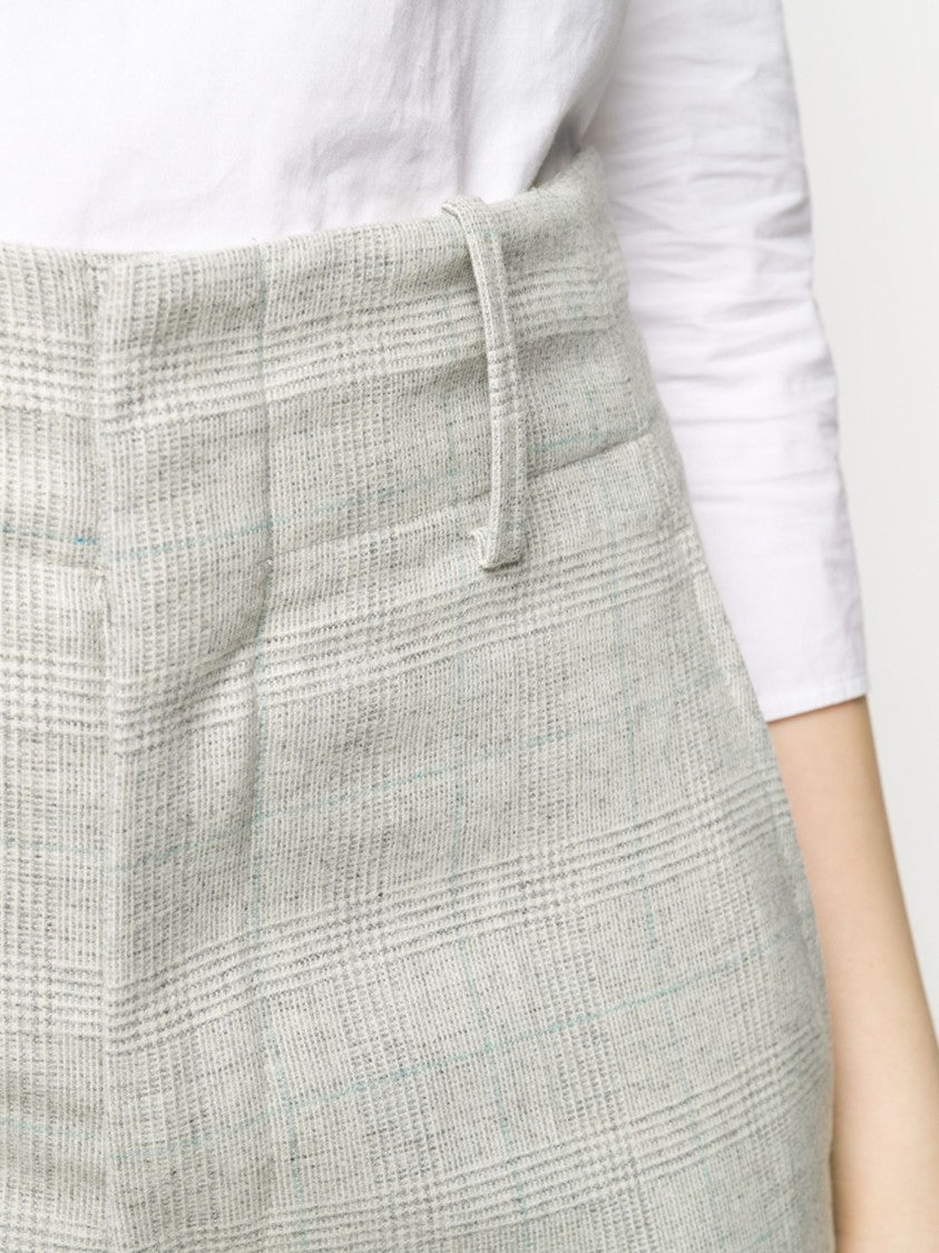 Isabel Marant Étoile Light Grey Checkered Tailored Trousers