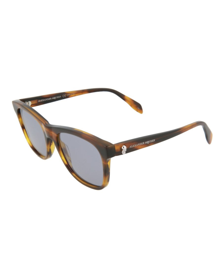 Alexander Mcqueen Square-Frame Acetate Sunglasses With Saddle Nose Bridge