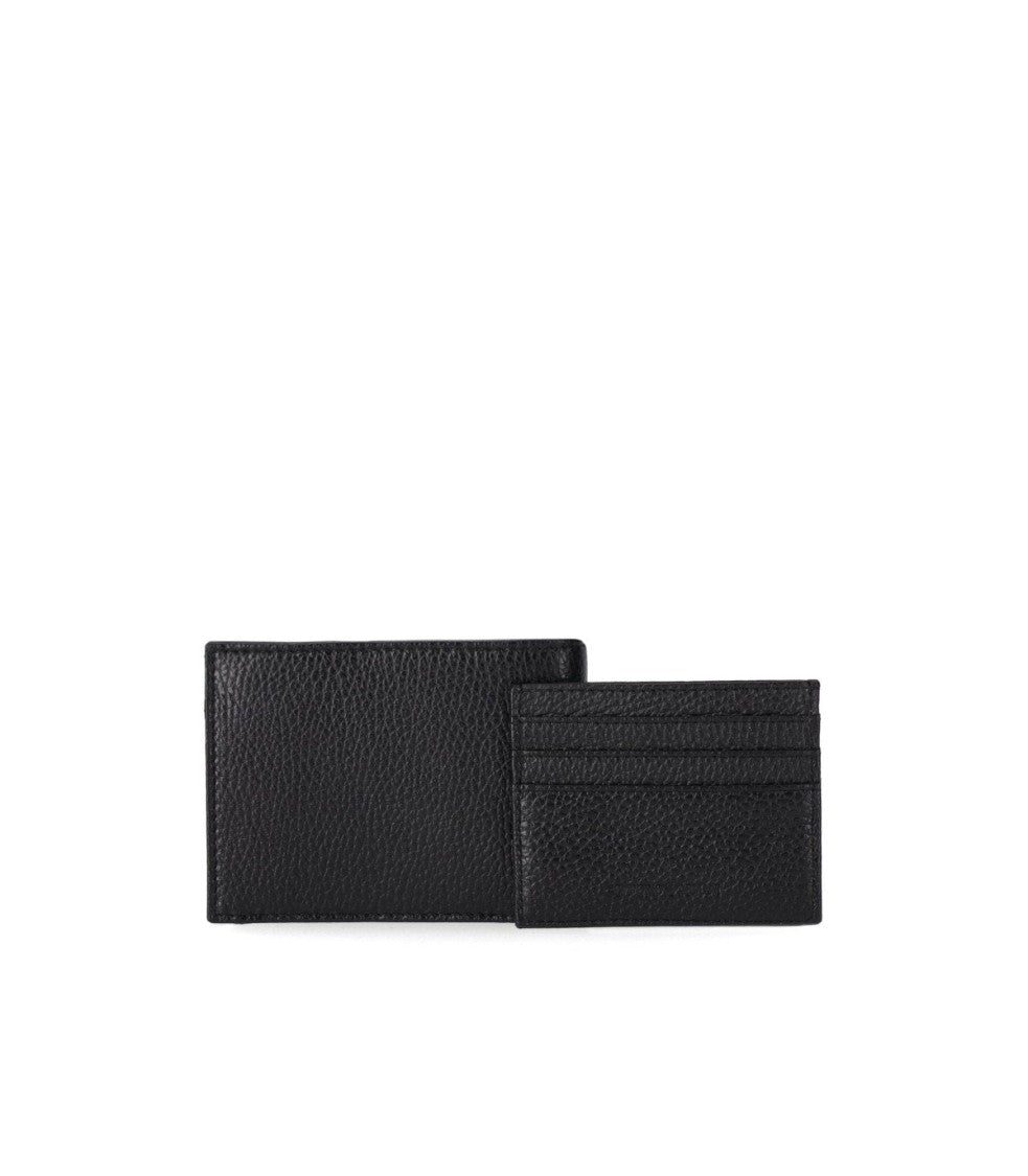 Emporio Armani Black Wallet+Card Holder Set