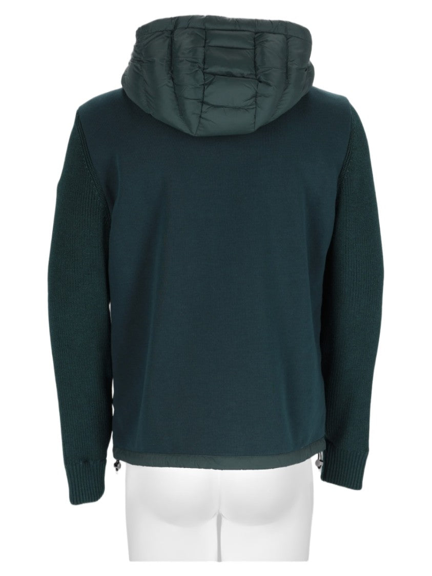 Colmar Originals Green Quilted Padded Ribbed-Sleeve Down Jacket