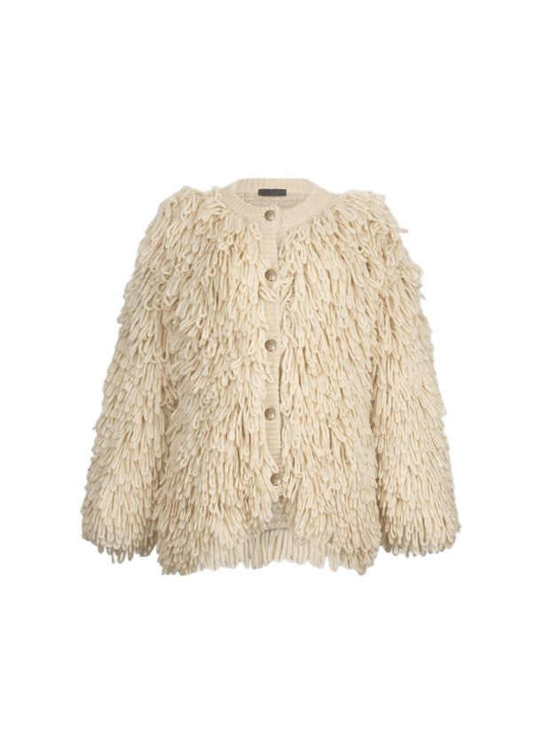 Liu Jo Textured Knit Jacket With Contrast Button Closure