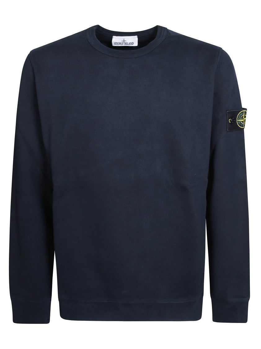 Stone Island Crewneck Logo Detail Sweatshirt