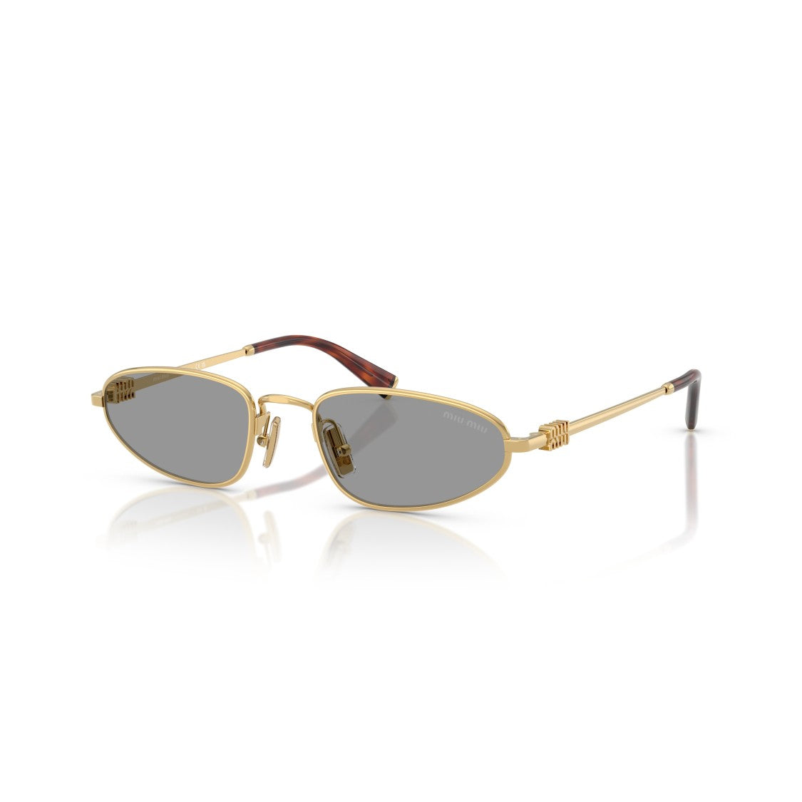 Miu Miu 0Mu A52s Oval Gold-Tone Sunglasses