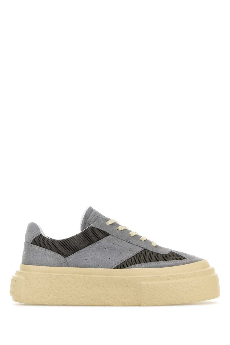 Mm6 By Maison Margiela Grey Suede And Mesh Sneakers