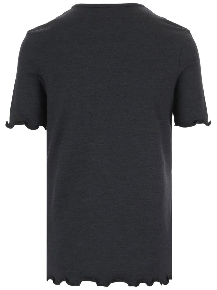 Jil Sander Black Silk Blend T-Shirt