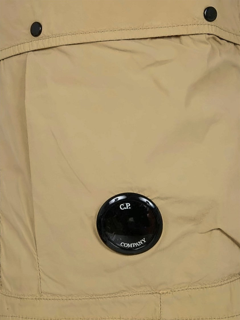 C.P. Company Tailored Mid-Thigh Shorts With Elastic Waistband And Distinct Logo