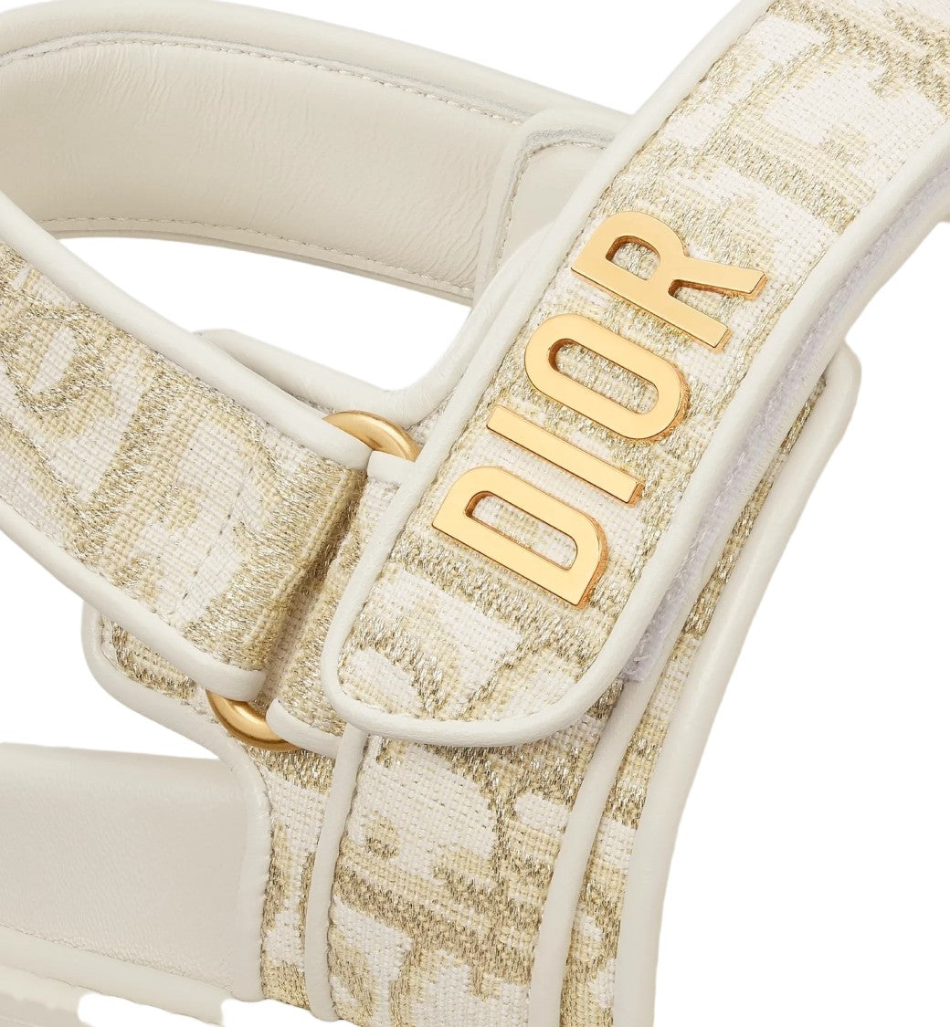 Christian Dior Adjustable Monogram Strap Flat Sandals