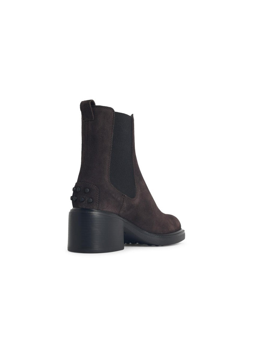 Tod's Brown Suede Ankle Boots