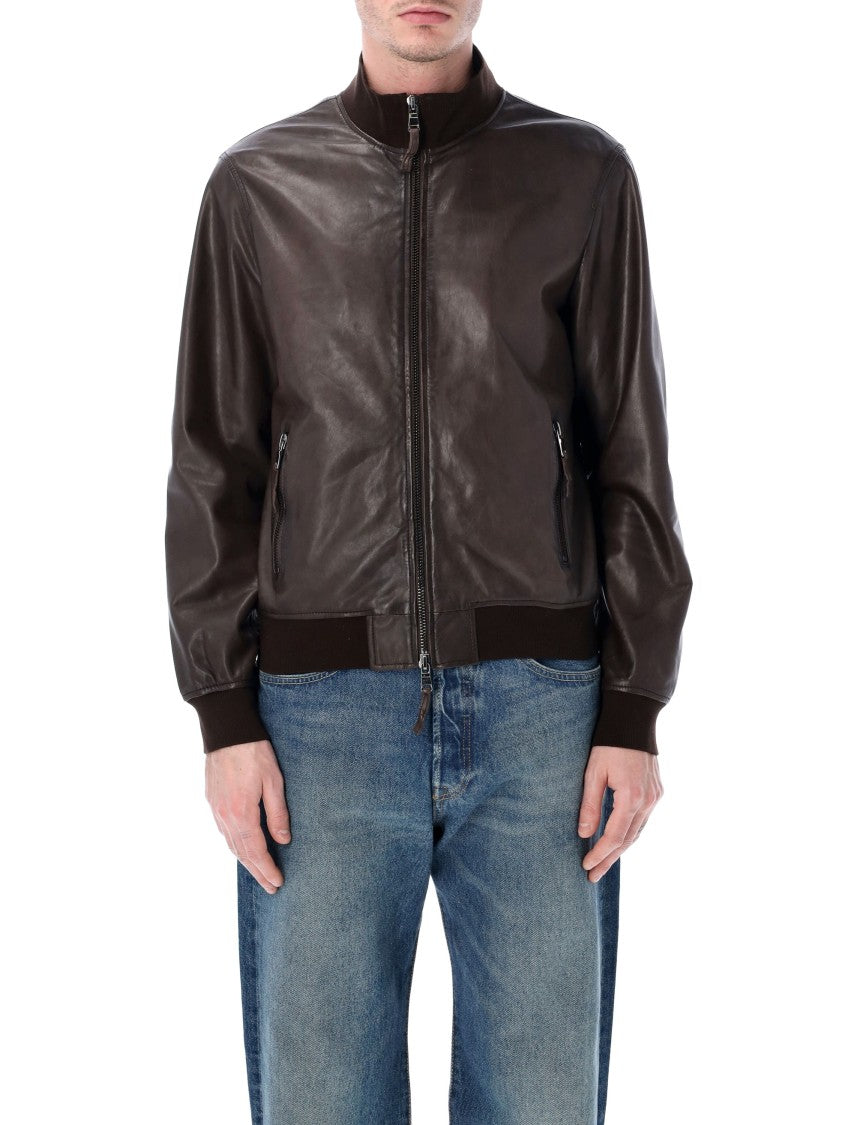 Sword Sword 6.6.44 Leather Bomber Jacket