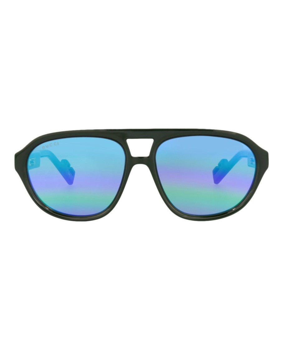 Gucci Aviator-Frame Injection Sunglasses