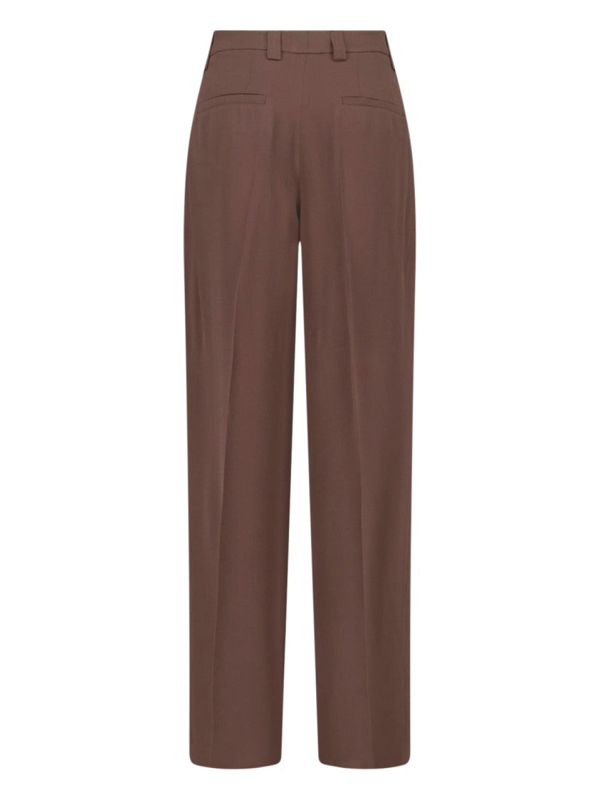 Incotex Brown Tailored Silk Blend Pants