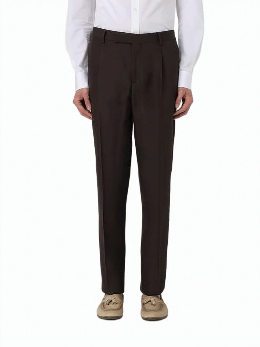 Lardini Tailored Suit Pants With Classic Waistband And Elegant Sheen