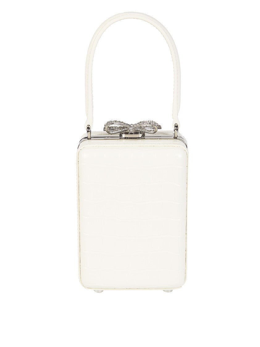 Self-Portrait Glossy Rigid Mini Bow Clasp Handbag