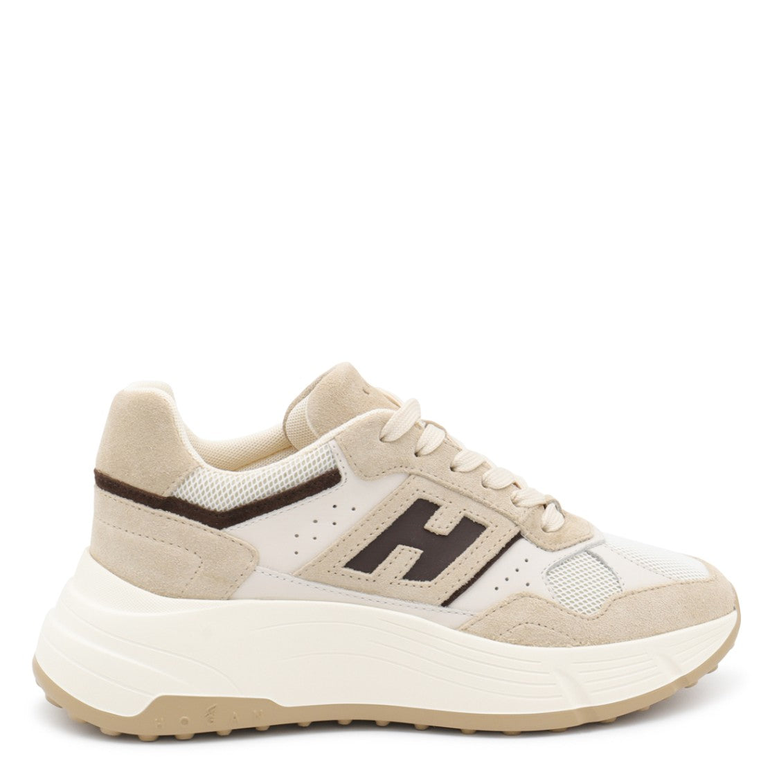 Hogan Beige Leather Sneakers