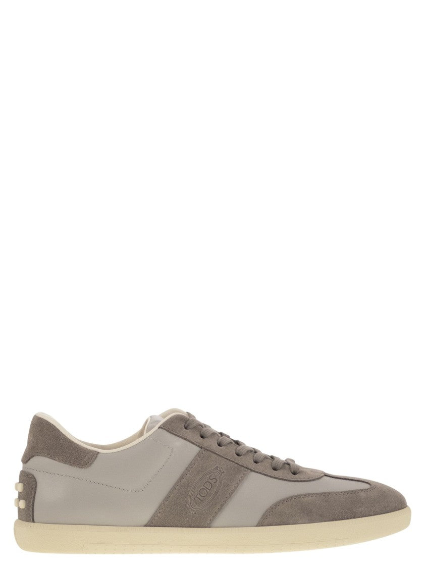 Tod's Smooth Leather And Suede Tabs Sneakers