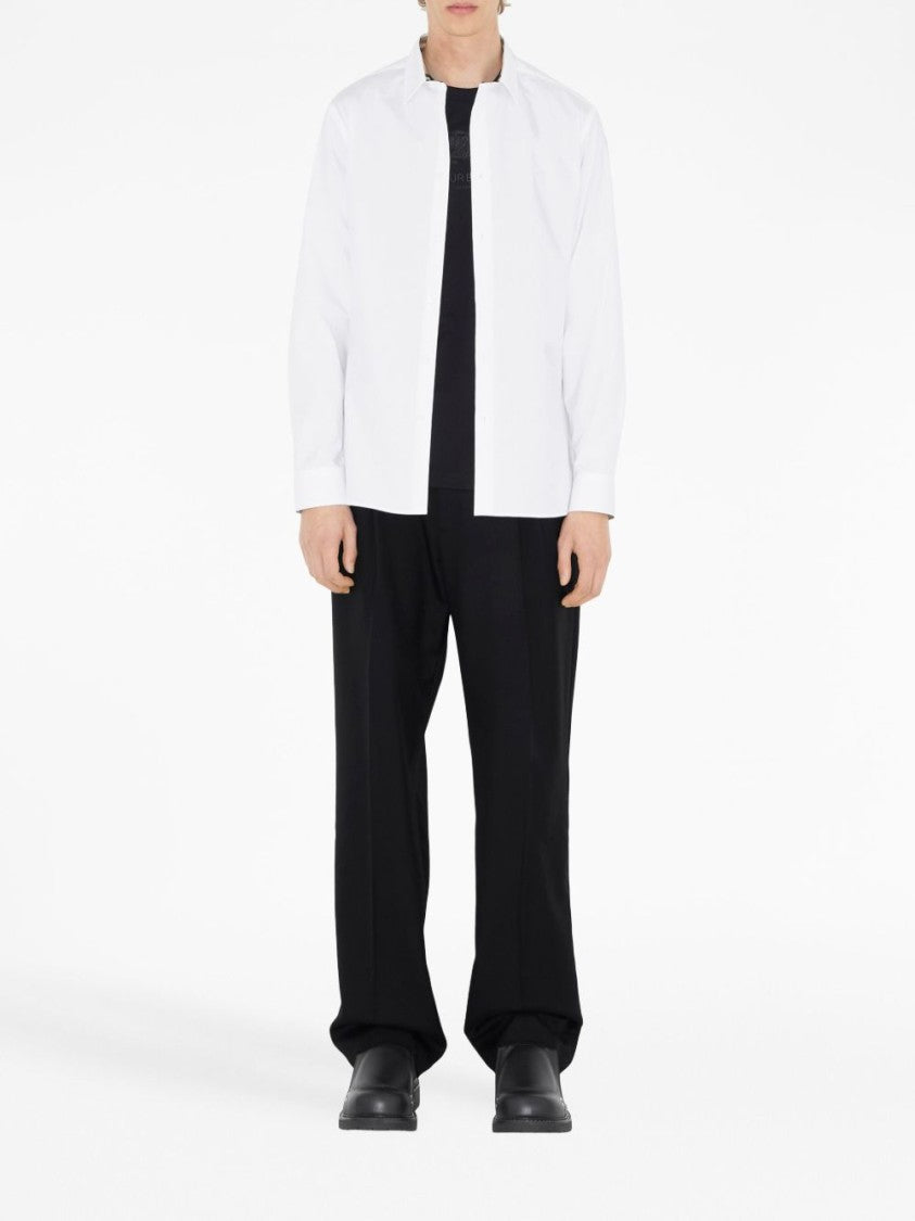 Burberry White Sherfield Stretch Cotton Shirt
