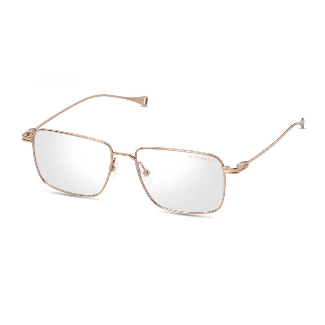 Dita Lancier Gold Lsa Dlx127 Titanium Square Eyeglasses