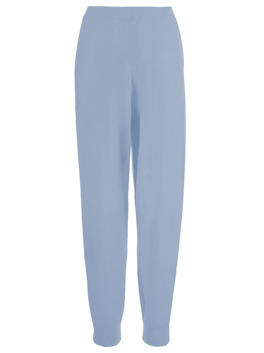 Allude Wool And Cashmere Blend Pants With Elasticated Edges