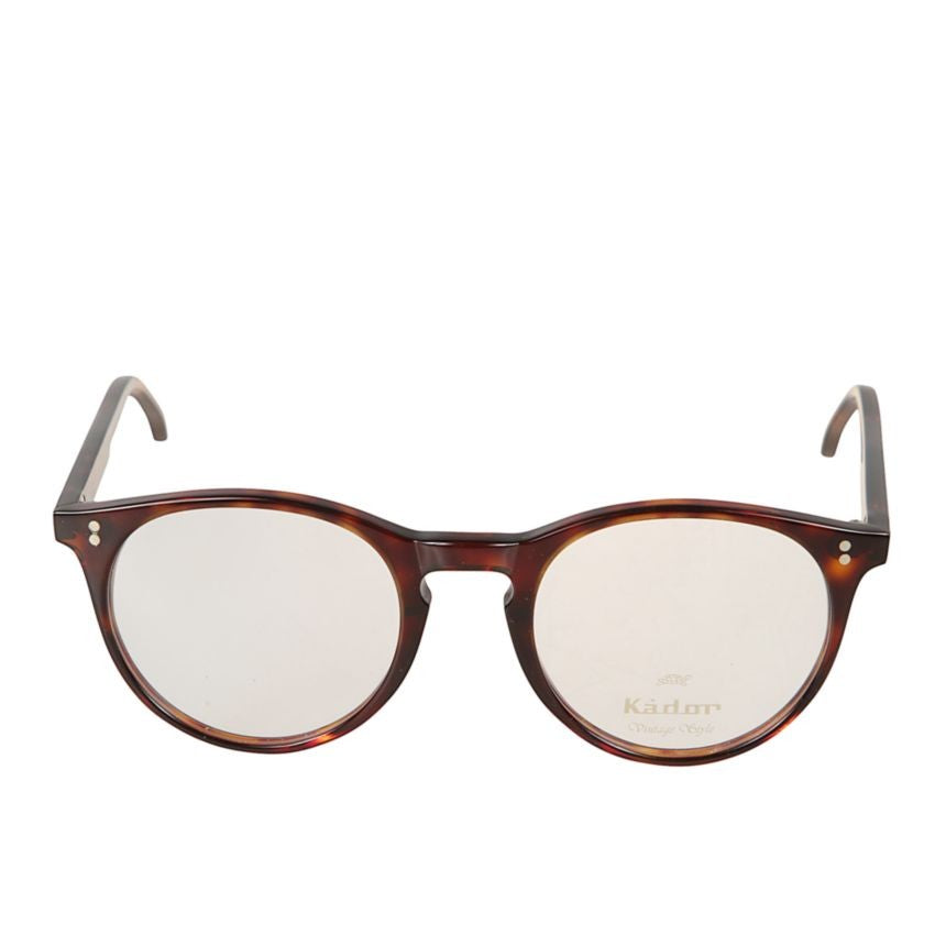 Kador Chyli Round Tortoiseshell Frame Eyeglasses With Metallic Accents