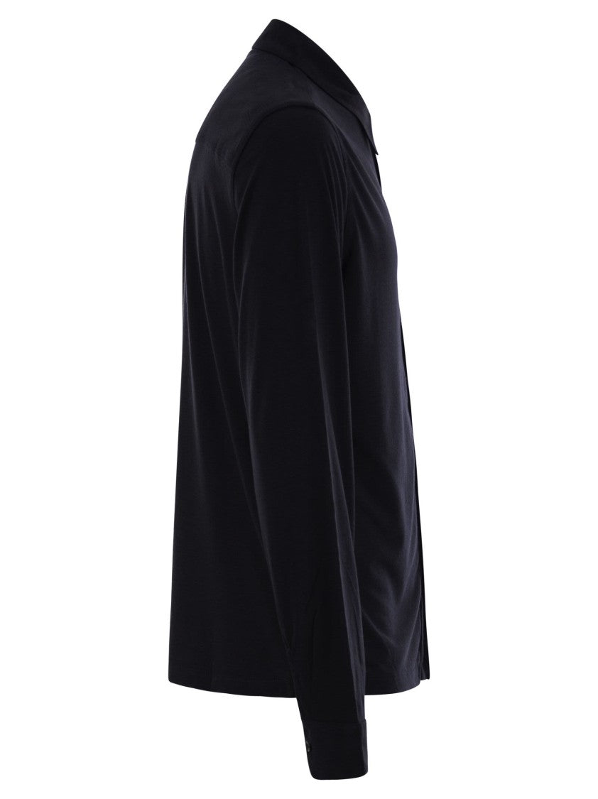 Majestic Long-Sleeved Lyocell And Cotton Shirt