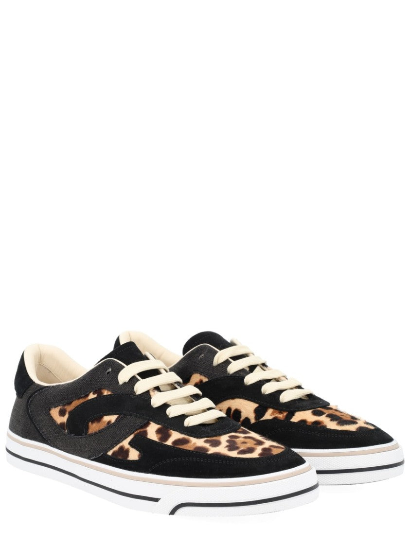 Dolce & Gabbana Multicolor Dg Sailing Suede Leopard Sneakers