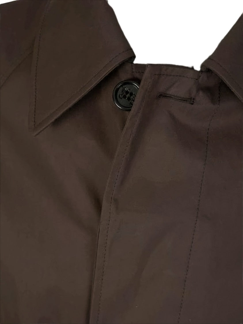 Burberry Mid-Length Plaid Cape With Structured Collar