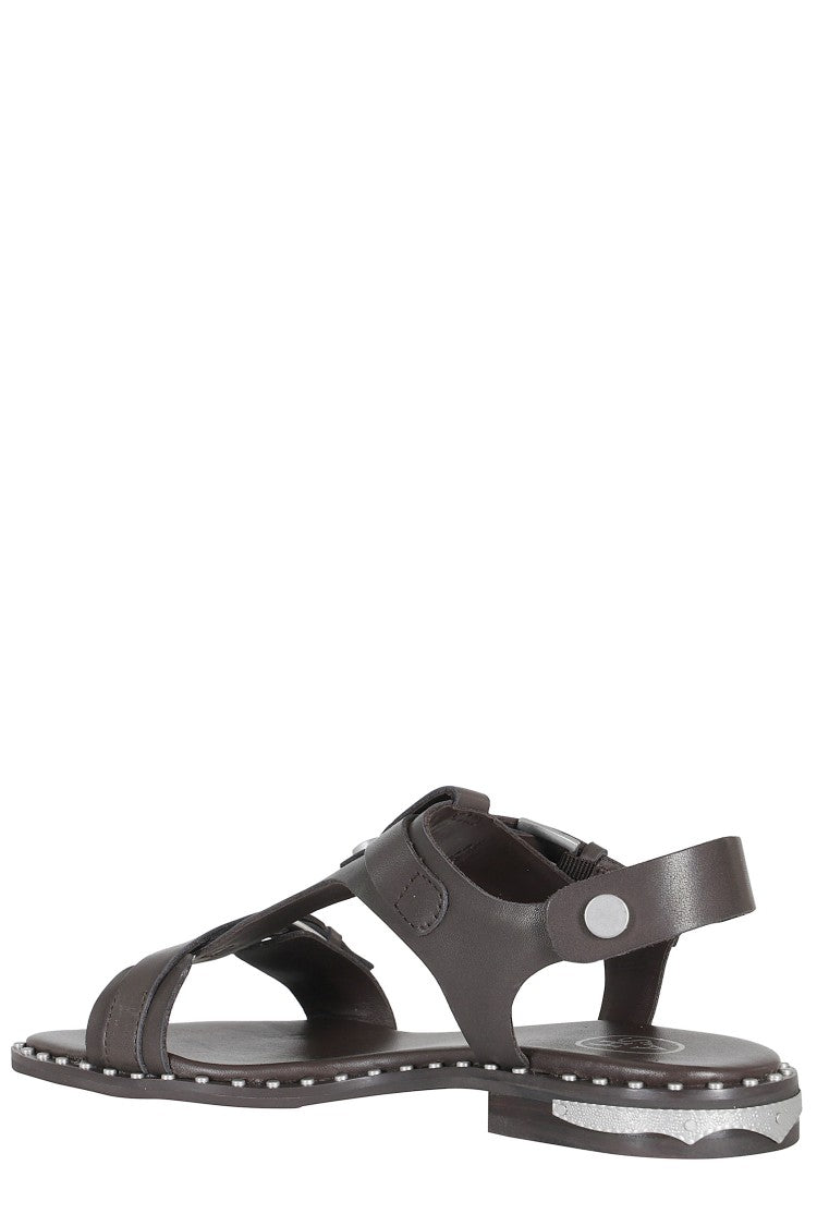 Ash Brown Piper Leather Sandals
