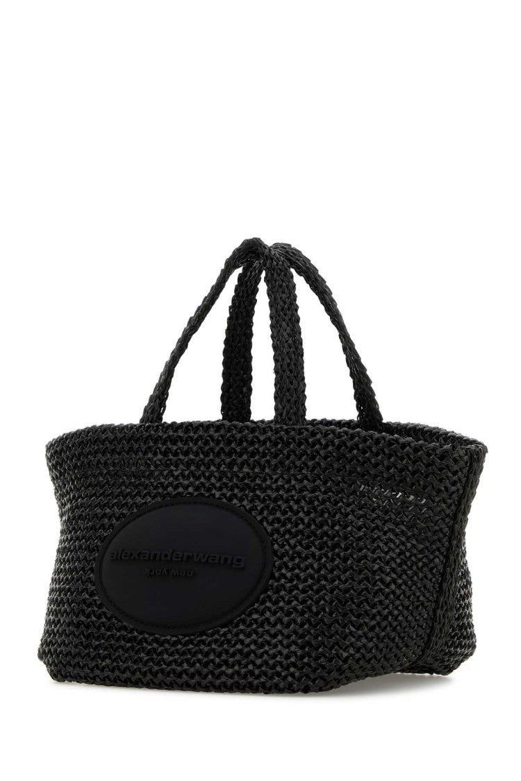 Alexander Wang Black Crochet Small Punch Handbag