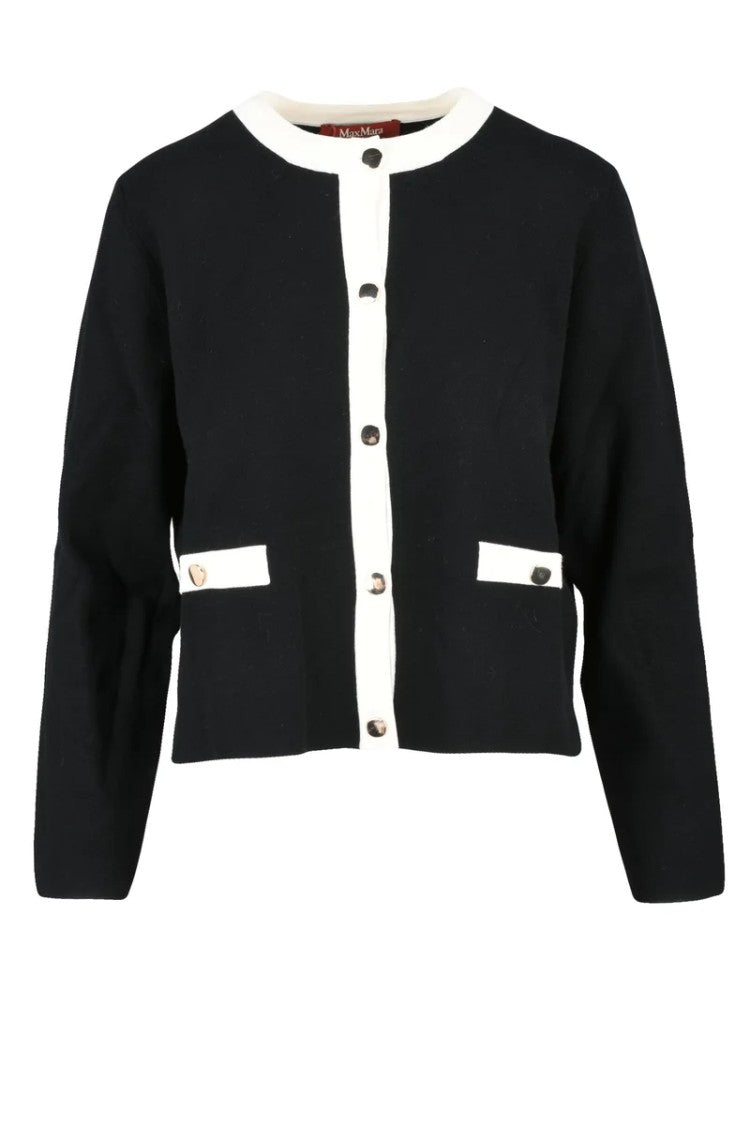 Max Mara Cropped Cardigan With Contrasting Trim