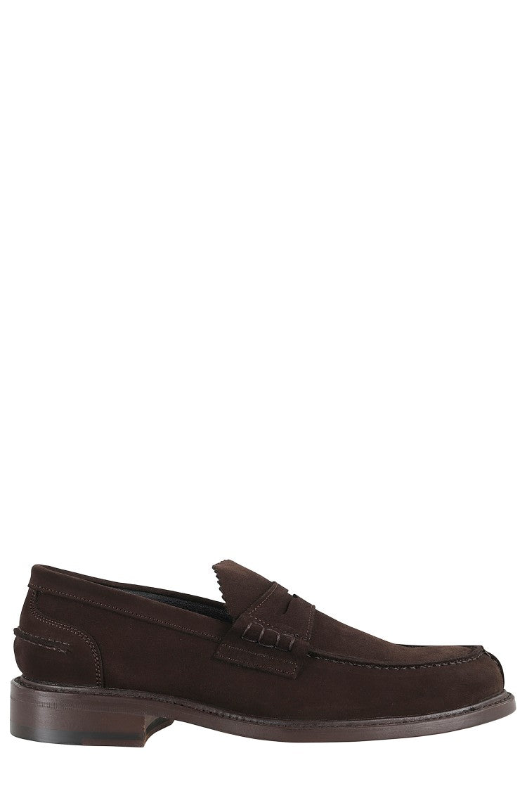 John Spencer Almond Toe Suede Moccasin Shoes