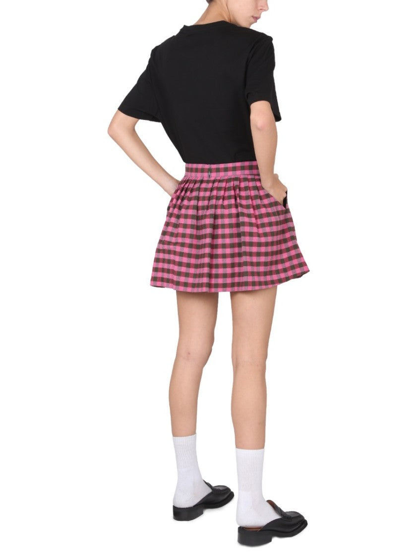 Kenzo High-Waisted Checkered Mini Skirt