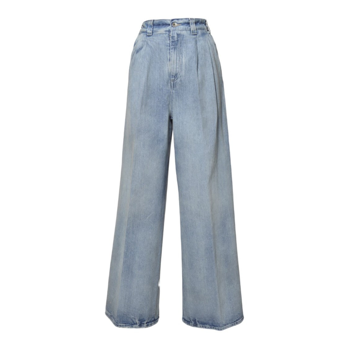 Maison Margiela Jeans With Pleats In Vintage Blue Denim