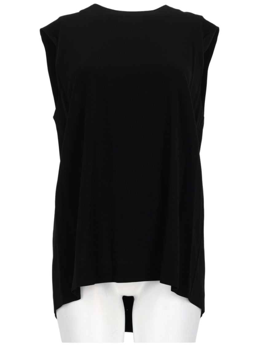 Vince Sleeveless Top With High Round Neckline