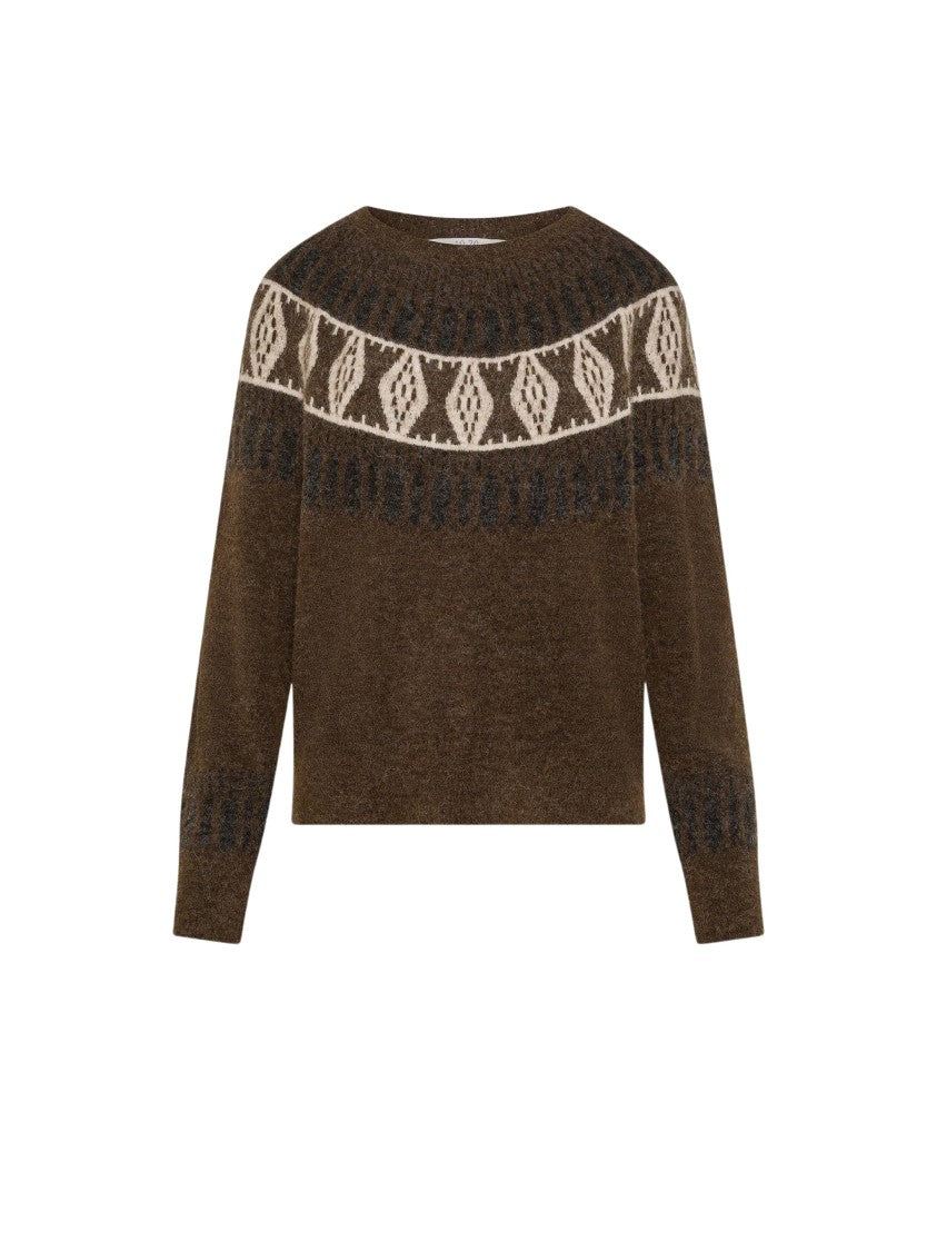 Seventy Venezia Jacquard Patterned Alpaca-Blend Crewneck Sweater