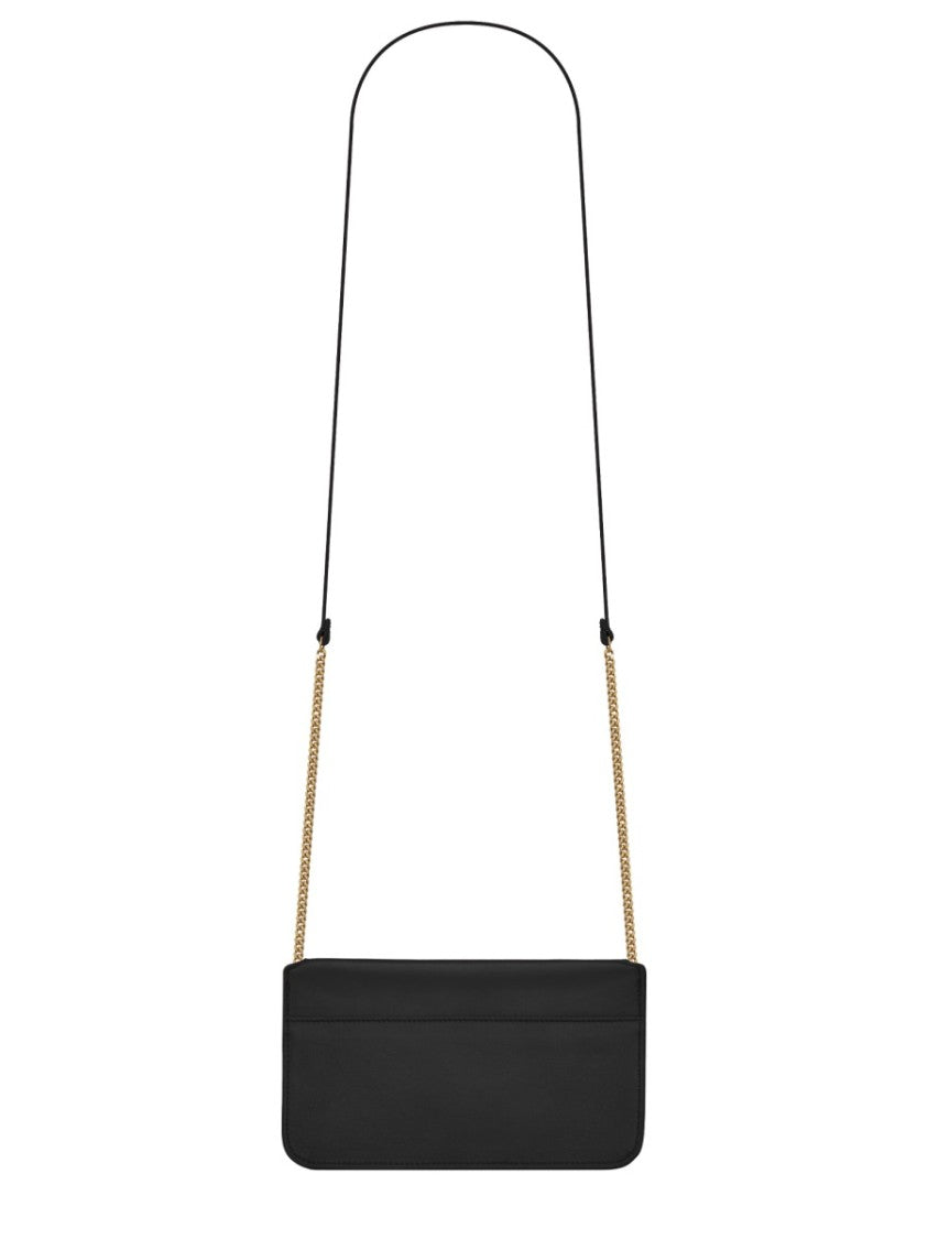 Saint Laurent Cassandre Calf Leather Chain Wallet