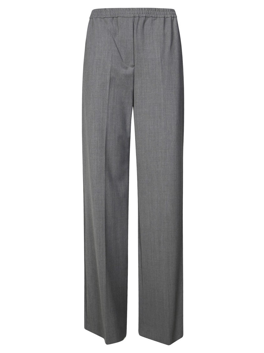 Max Mara Tailored High-Waist Wool Pants With Elastic Waistband