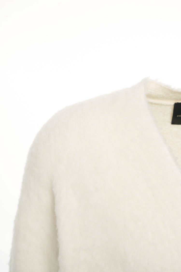 Roberto Collina Beige Structured Knit Cardigan