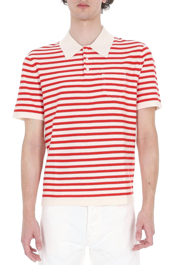 A.P.C. Eliot Striped Cotton-Cashmere Polo Shirt