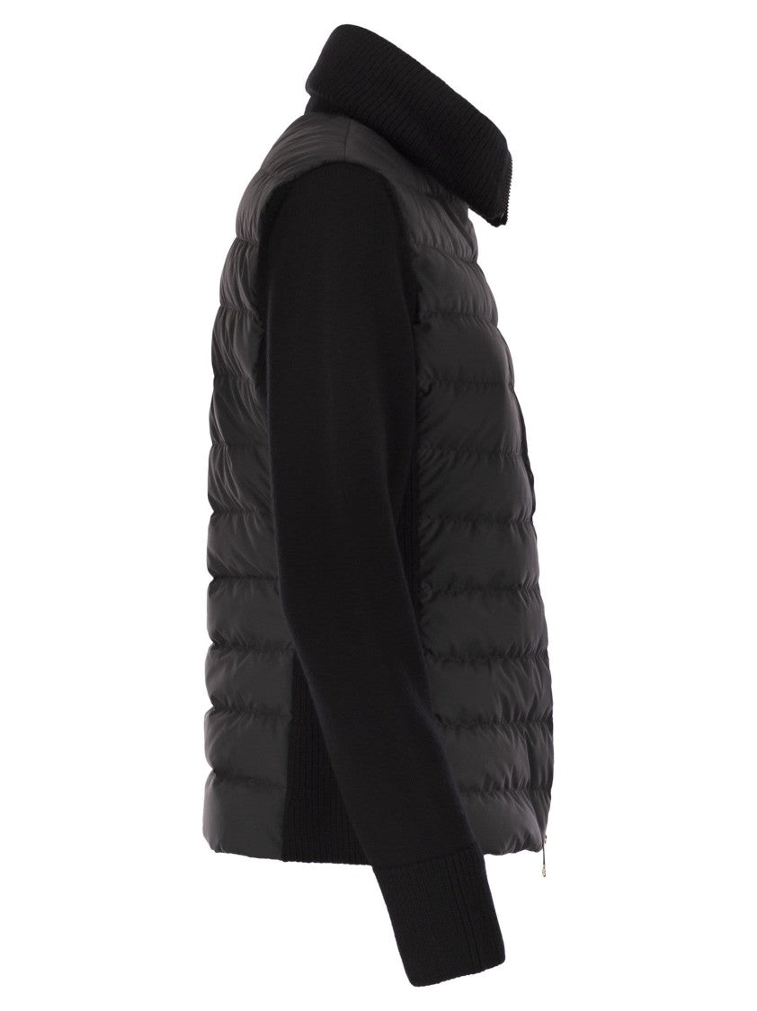 Moncler Padded Wool Cardigan With Zip