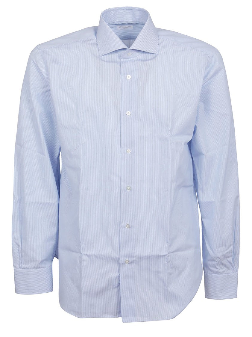 Buonamassa Blue Shirt With Pointed Collar