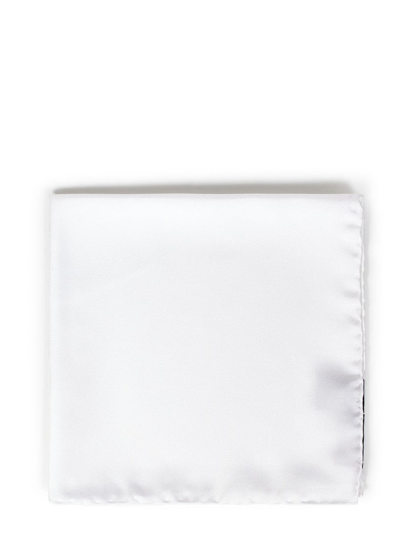 Tom Ford White Handkerchief With Polished Finish